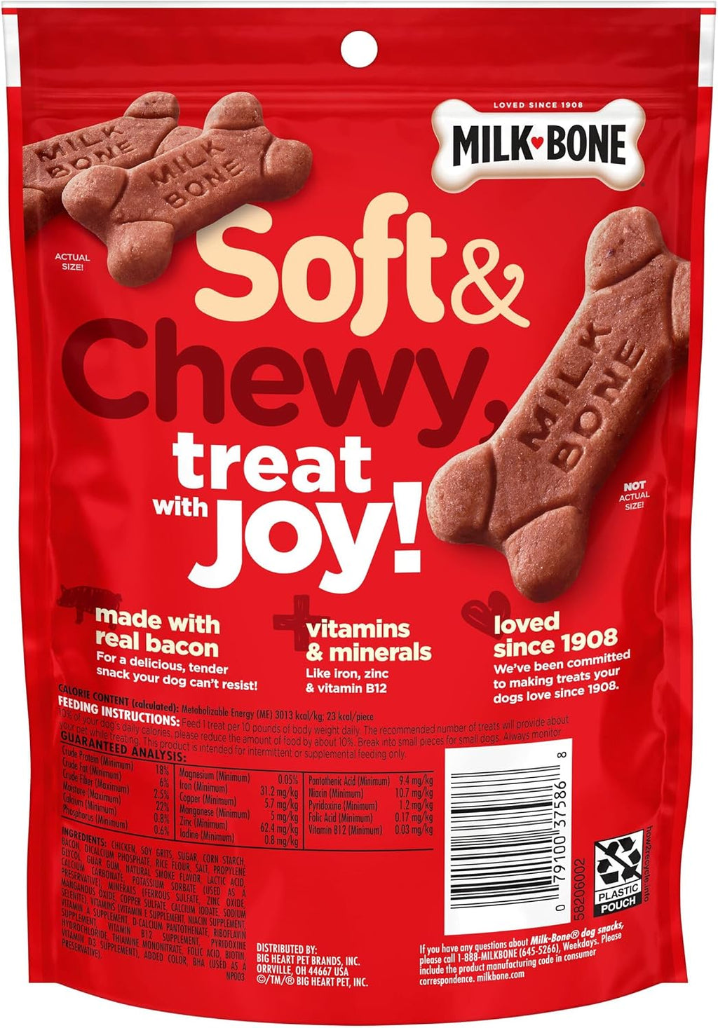 Milk-Bone Soft & Chewy Dog Treats, 25 Oz. Canister