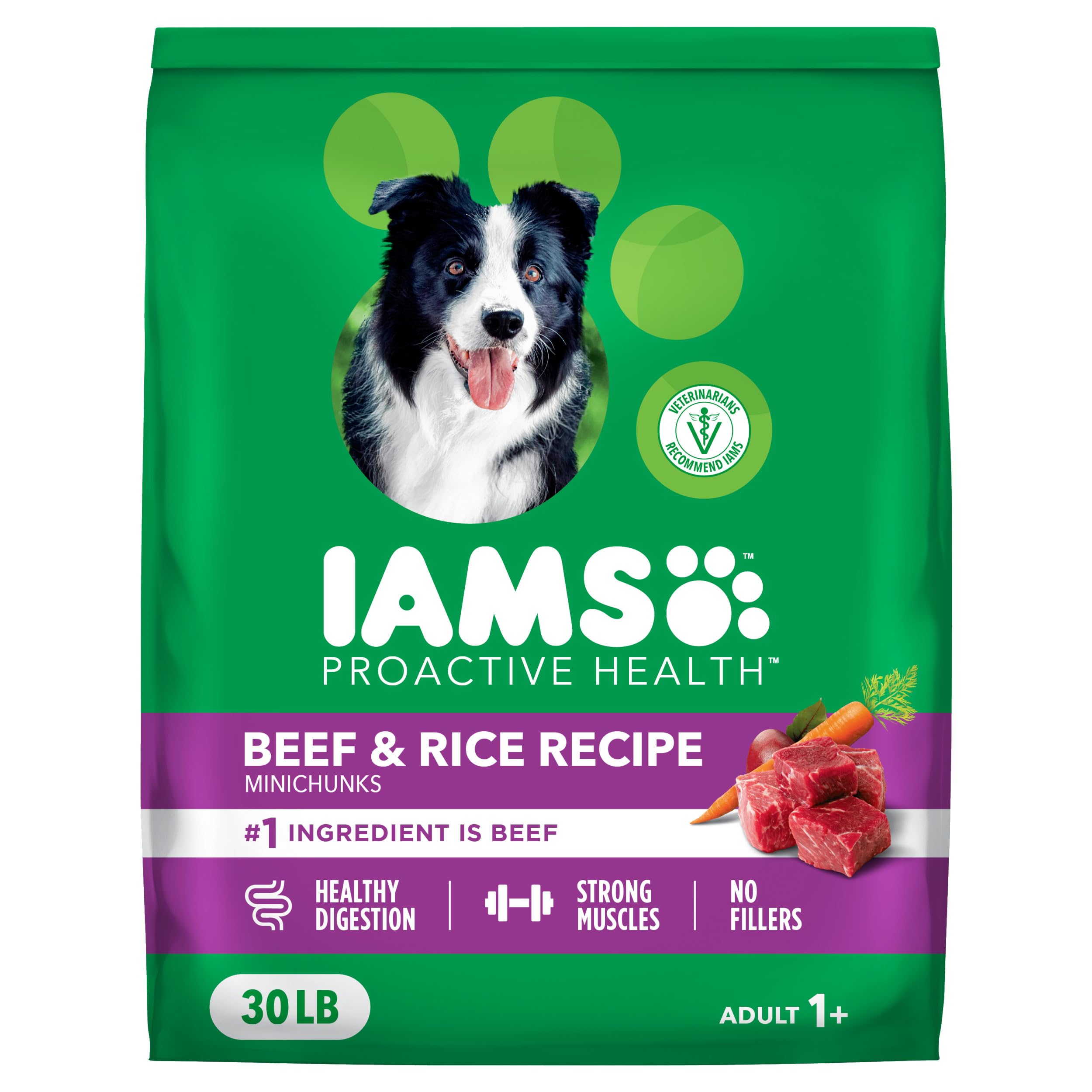 IAMS Proactive Health Adult Minichunks Dry Dog Food, Chicken, 40 lb