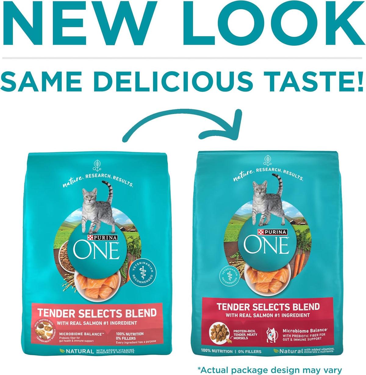 Purina ONE Tender Selects Dry Cat Food, Salmon, 7 lb Bag