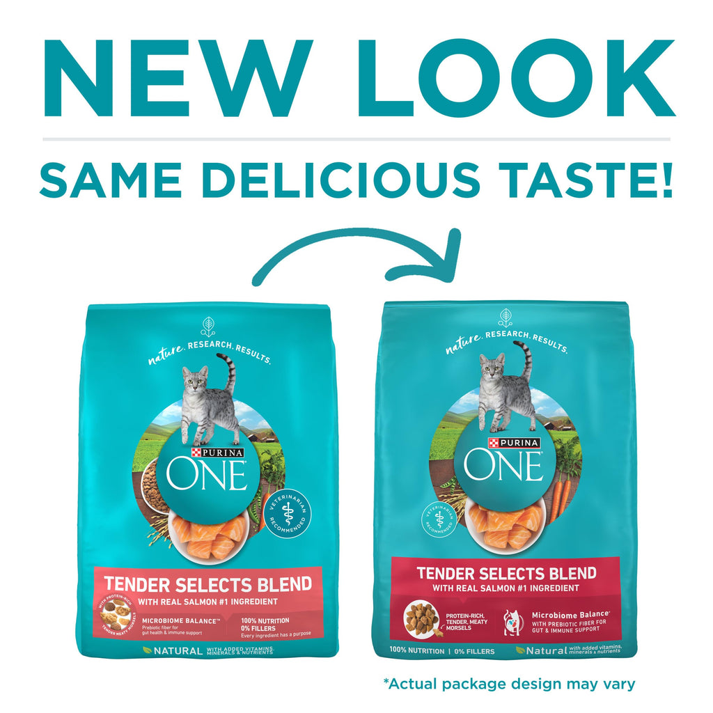 Purina ONE Tender Selects Dry Cat Food, Salmon, 7 lb Bag