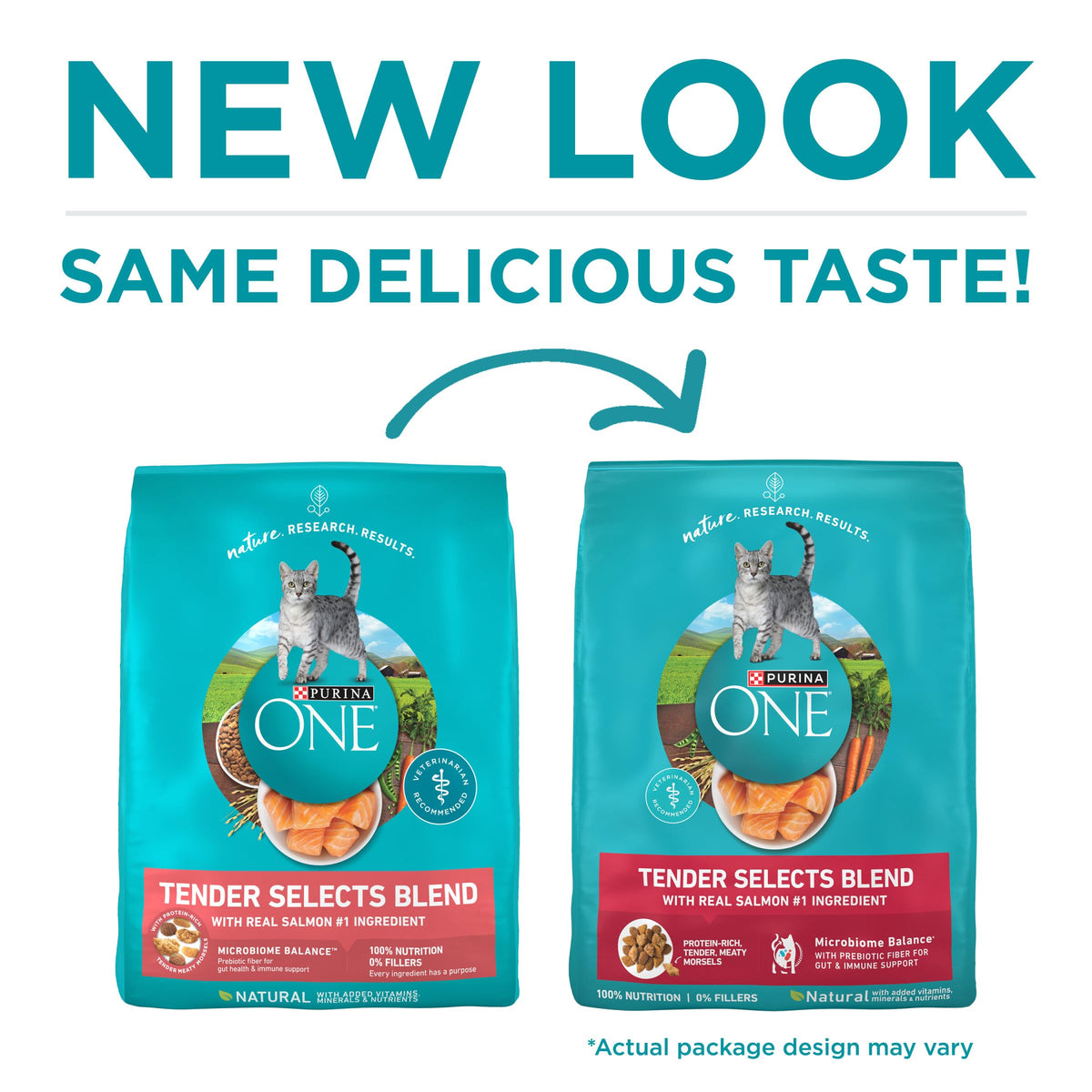 Purina ONE Tender Selects Dry Cat Food, Salmon, 7 lb Bag