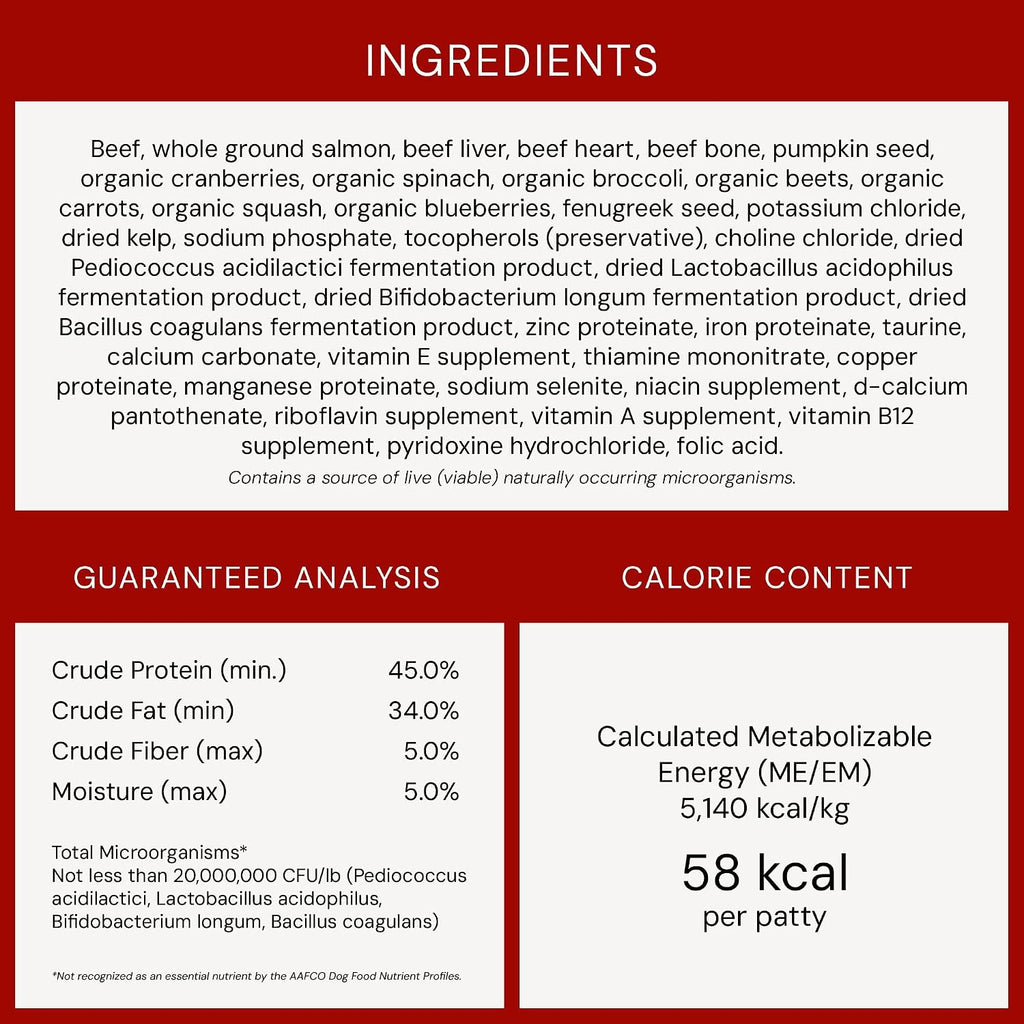 Stella & Chewy’s Freeze Dried Raw Dinner Patties – Grain Free Dog Food, Protein Rich Stella’s Super Beef Recipe – 5.5 oz