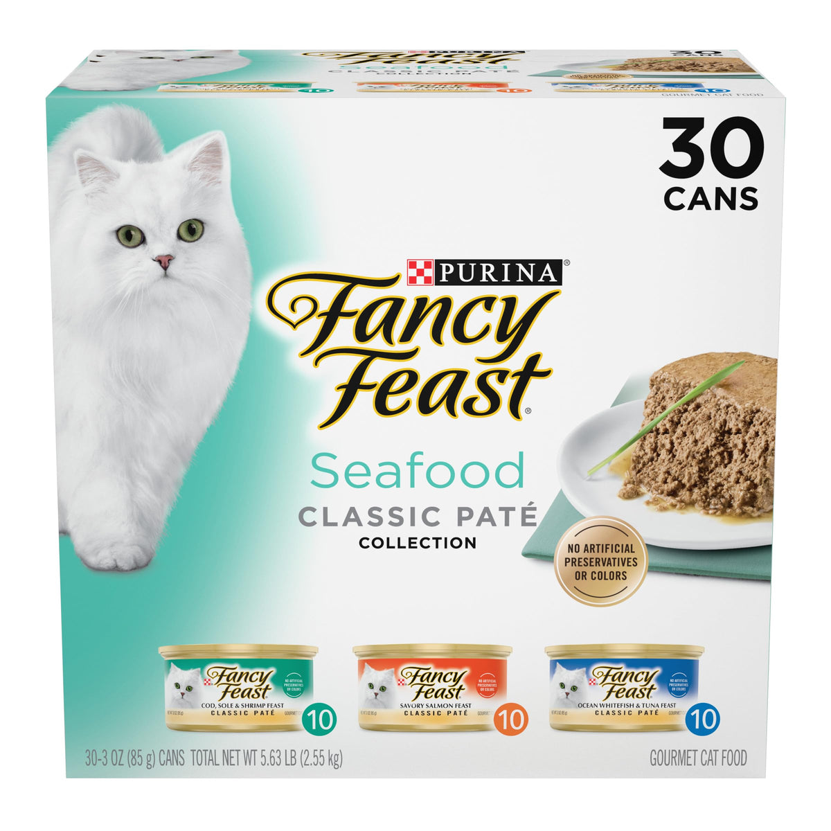 Purina Fancy Feast Wet Cat Food Variety Pack, Medleys Taste of Italy With Garden Greens in Sauce - (Pack of 30) 3 oz. Cans