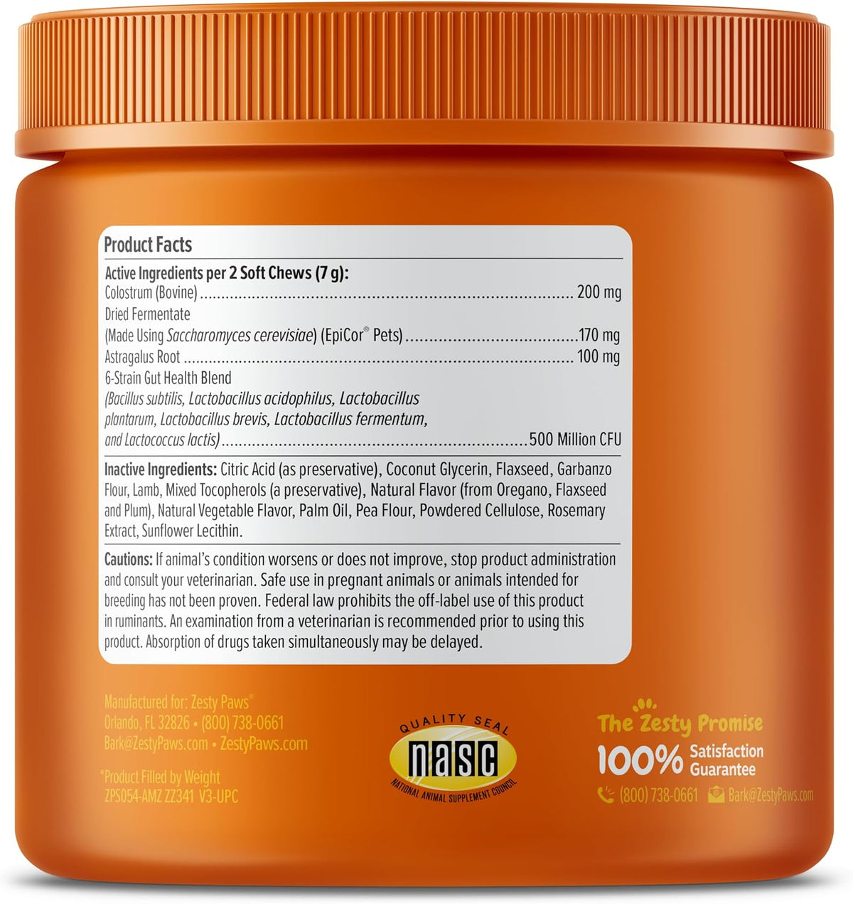 Zesty Paws Dog Allergy Chews - Dog Allergy Relief, Lamb, 90 Ct