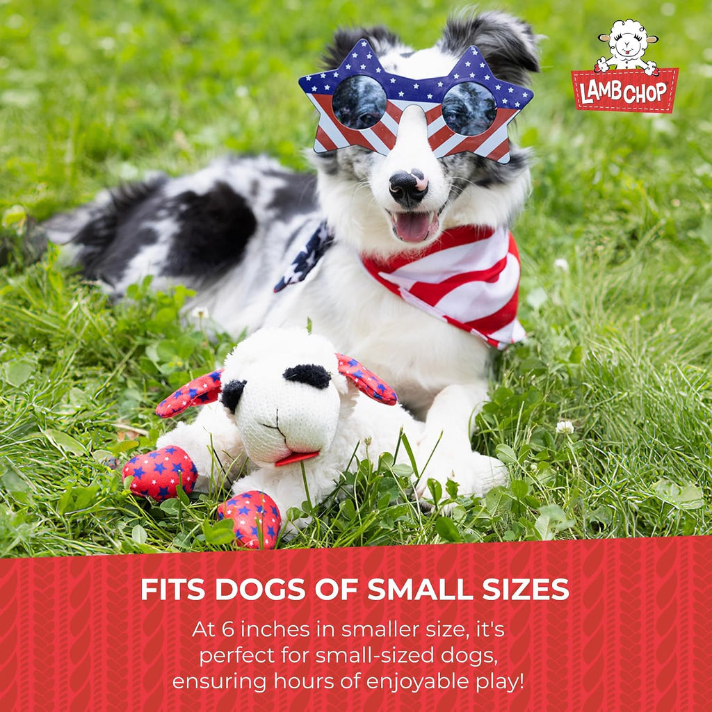 Multipet Lamb Chop Dog Plush Toy - Squeaky Toy for All Dogs - Extra Soft Plush - Stuffed Animal Dog Toy for Cuddling & Playing - Cute Pet Toy (6", Cream)