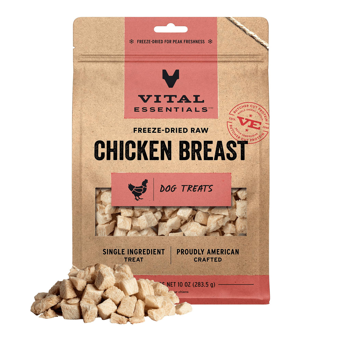 Vital Essentials Freeze Dried Dog Treats, Beef Liver, 2.1 oz Bag