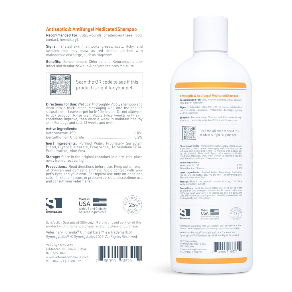 Veterinary Formula Clinical Care Antiseptic & Antifungal Shampoo, 16 oz