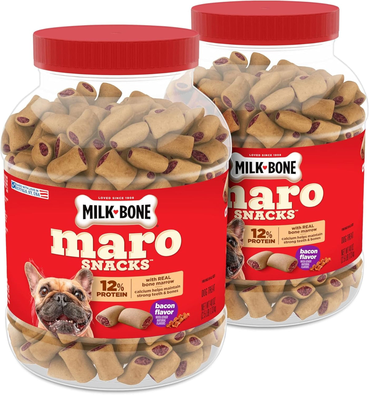 Milk-Bone MaroSnacks Small Dog Treats with Real Bone Marrow, 40 Oz.