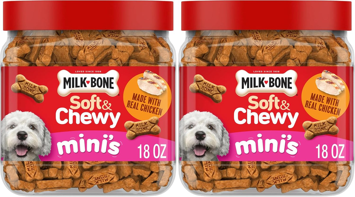 Milk-Bone Soft & Chewy Dog Treats, 25 Oz. Canister