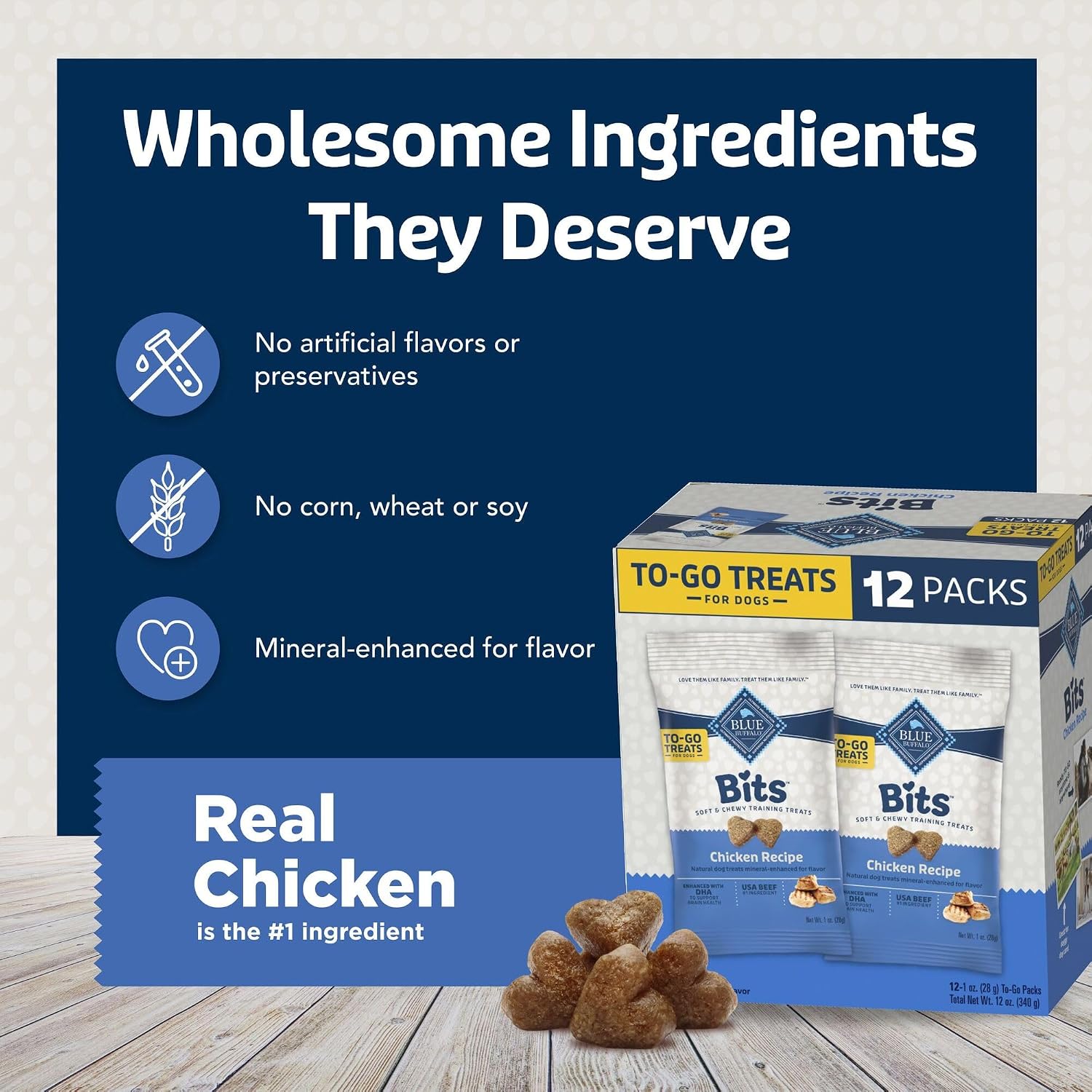 Blue Buffalo Bits Chicken Training Treats, 19 oz