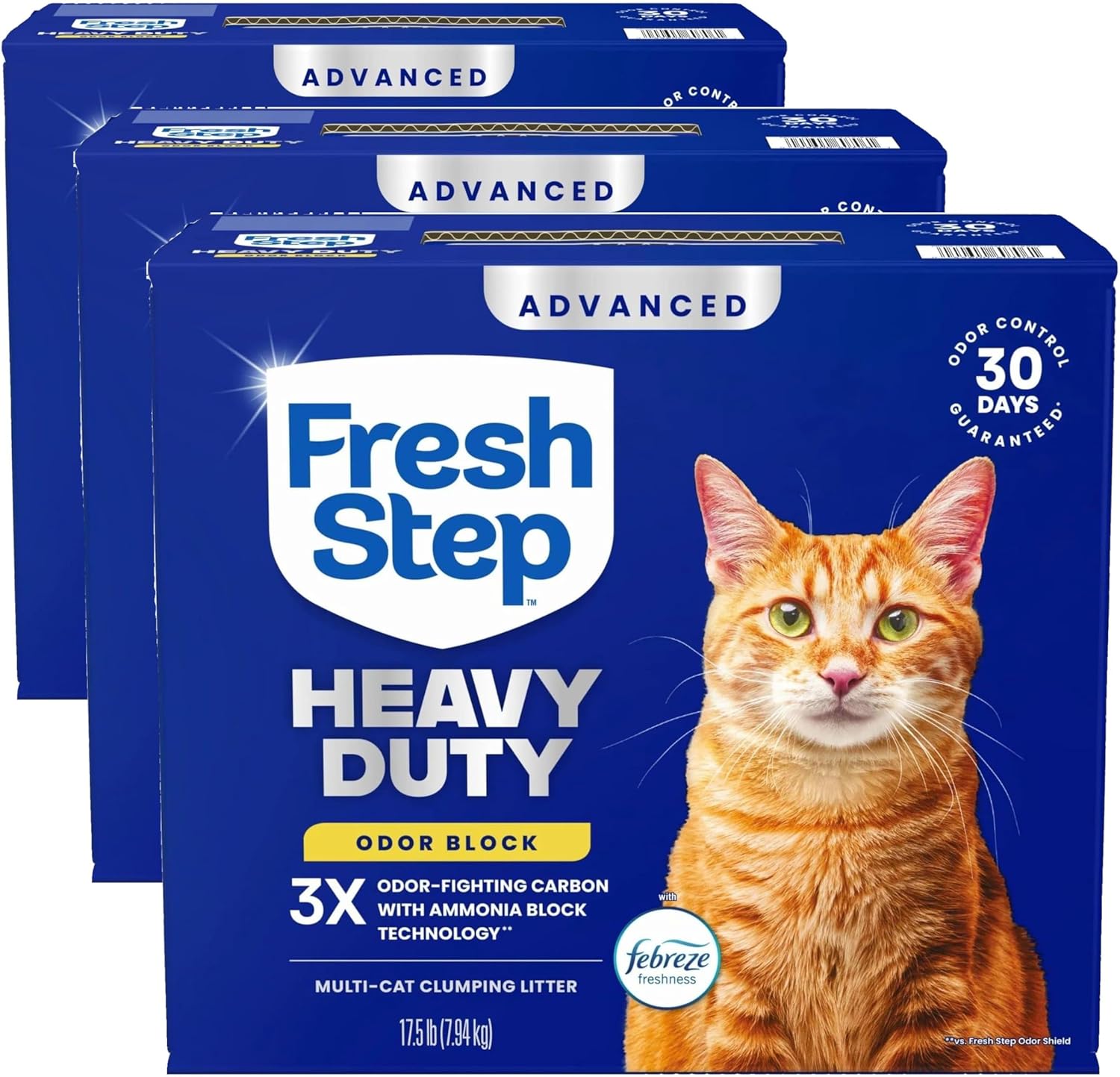 Fresh Step Advanced Heavy Duty Multi Cat Clumping Cat Litter, 17.5 lb.