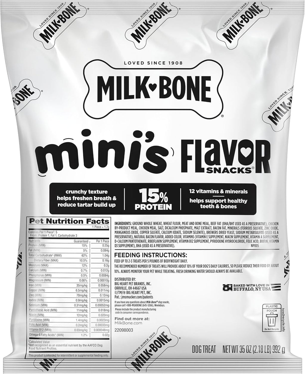 Milk-Bone Flavor Snacks Mini’s Dog Treats, 36 Oz.