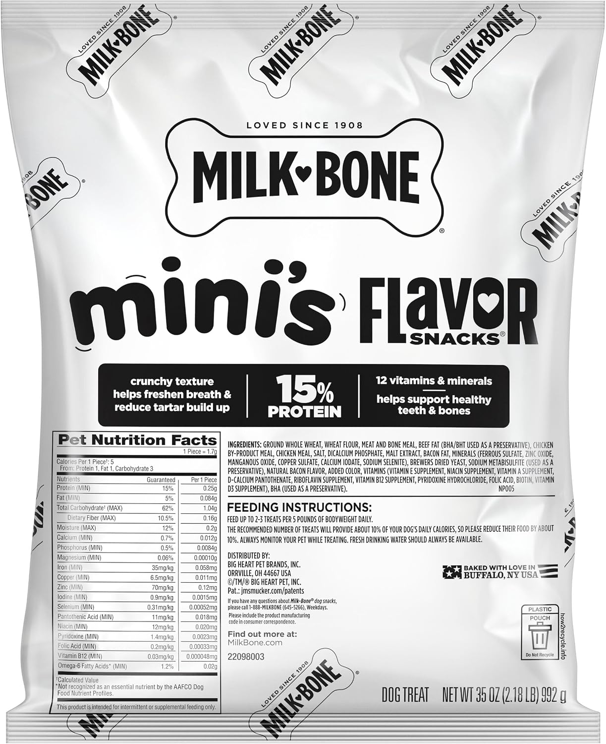 Milk-Bone Flavor Snacks Mini’s Dog Treats, 36 Oz.