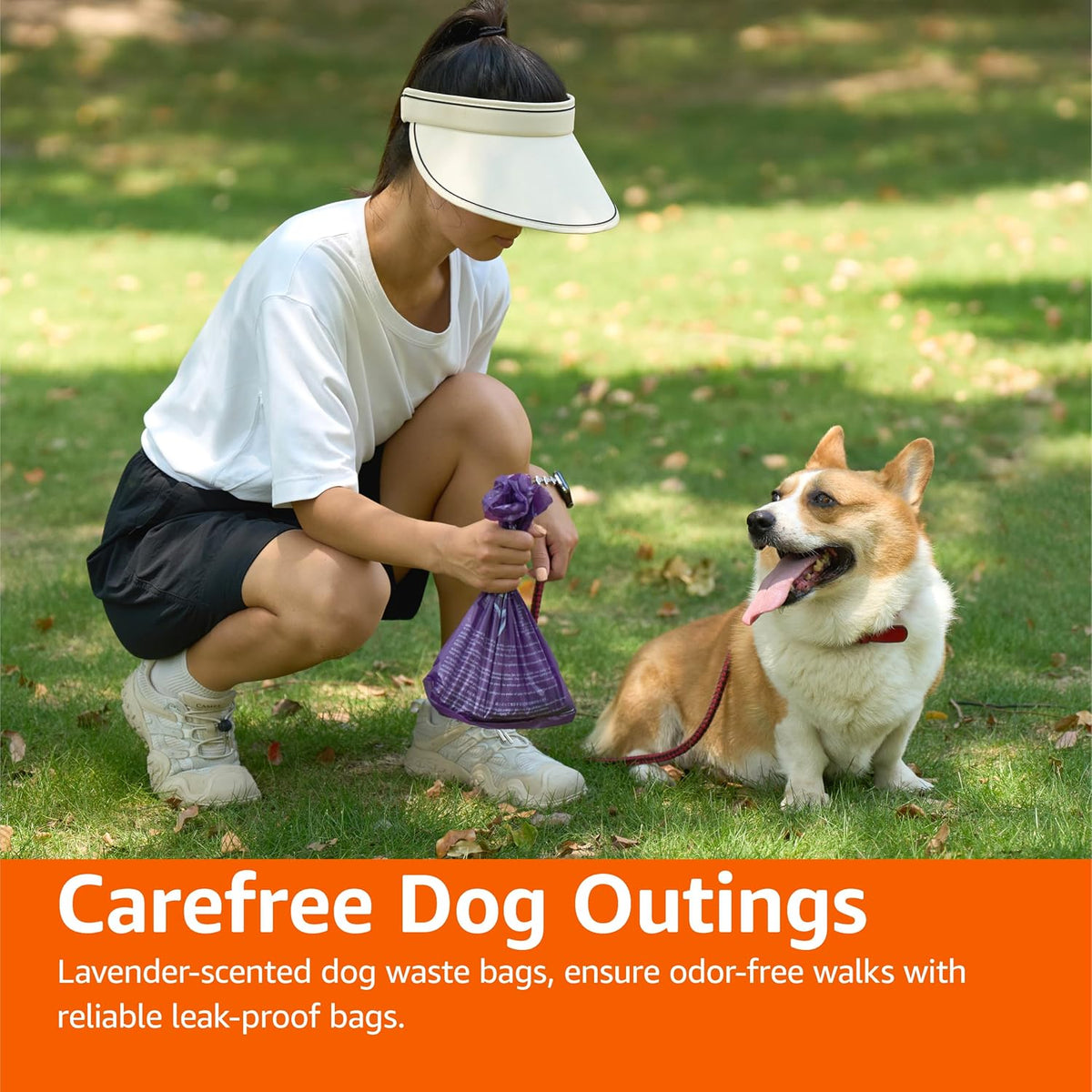 Amazon Basics Dog Poop Bags, 120 Count, Enhanced for Guaranteed Leakproof, Unscented, Green