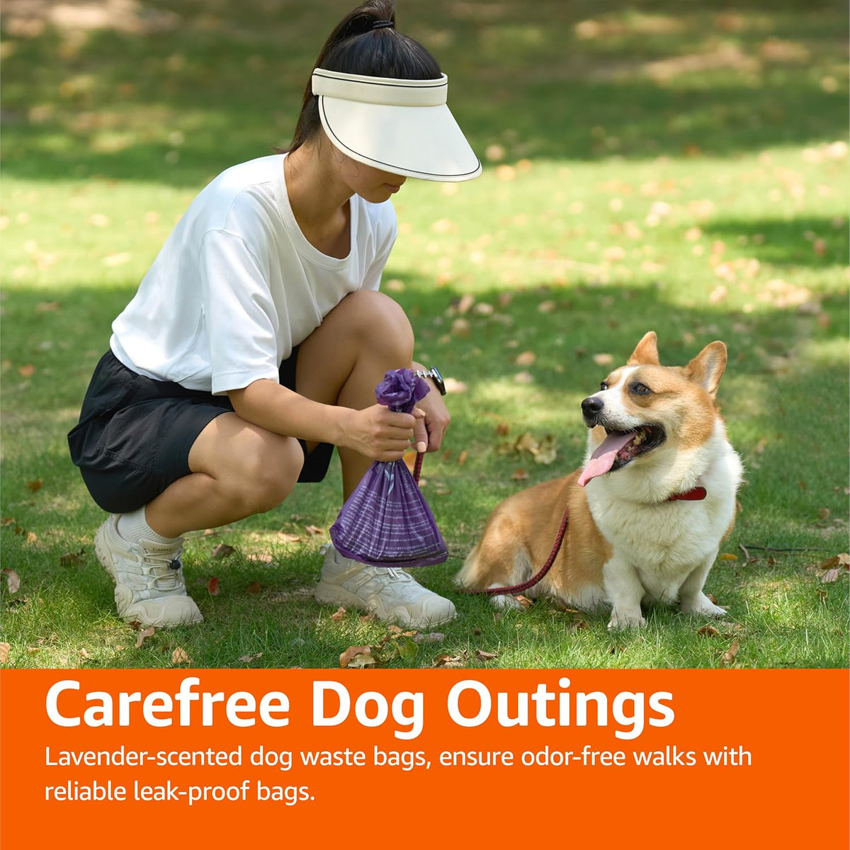 Amazon Basics Dog Poop Bags, 120 Count, Enhanced for Guaranteed Leakproof, Unscented, Green