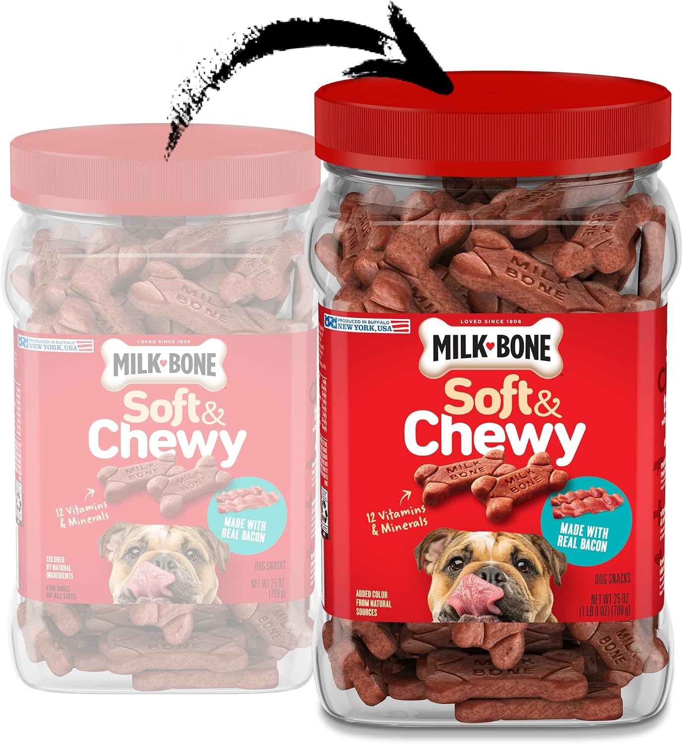 Milk-Bone Soft & Chewy Dog Treats, 25 Oz. Canister
