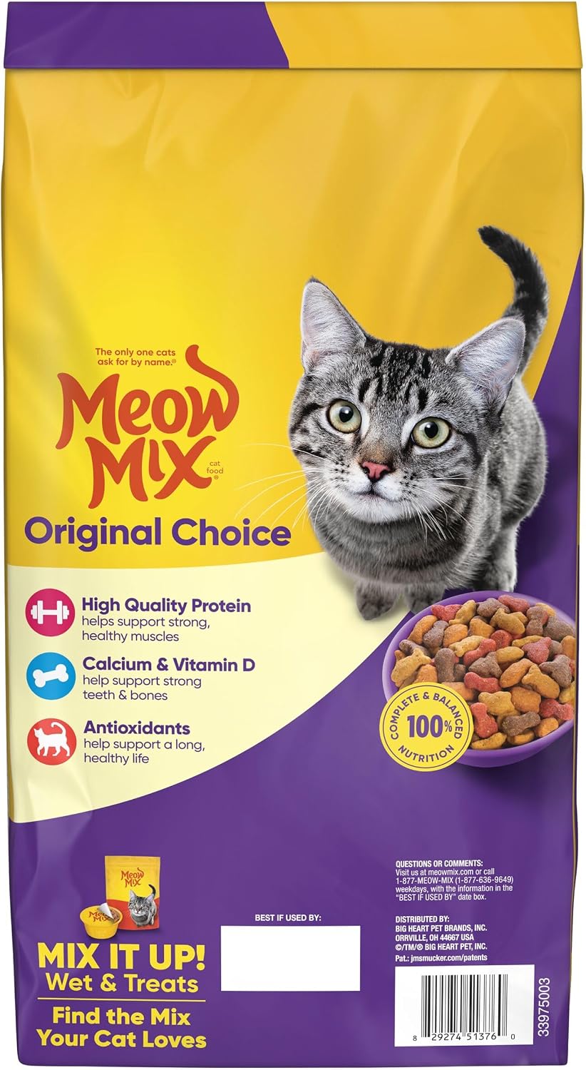 Meow Mix Original Choice Dry Cat Food, 6.3 Pound Bag