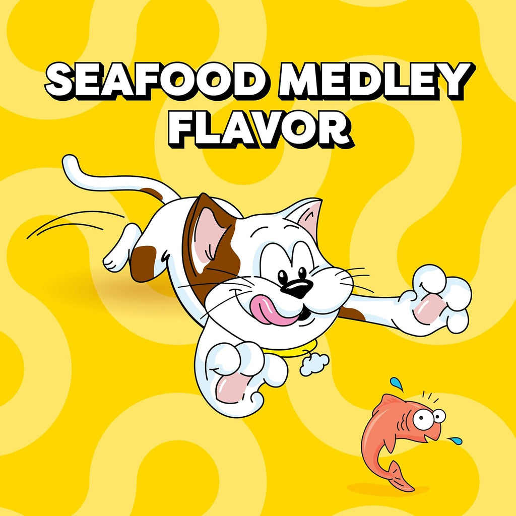 Temptations Classic Crunchy and Soft Cat Treats, Seafood Medley, 16 oz