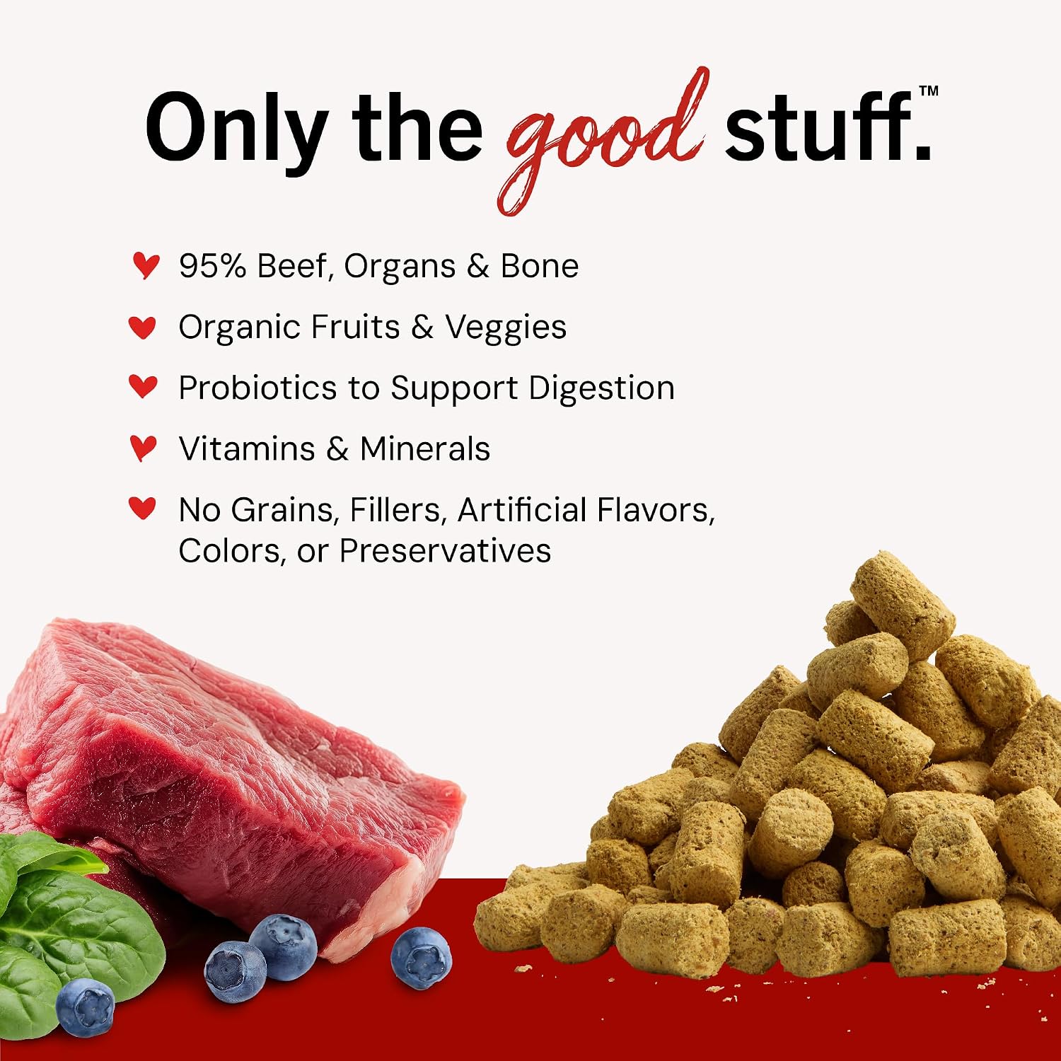 Stella & Chewy's Freeze-Dried Raw Beef Meal Mixers- Dog Food Topper and Mixer - Made with 95% Grass-Fed Beef, Organs & Bone - Perfect for Picky Eaters - Grain-Free - 7 oz