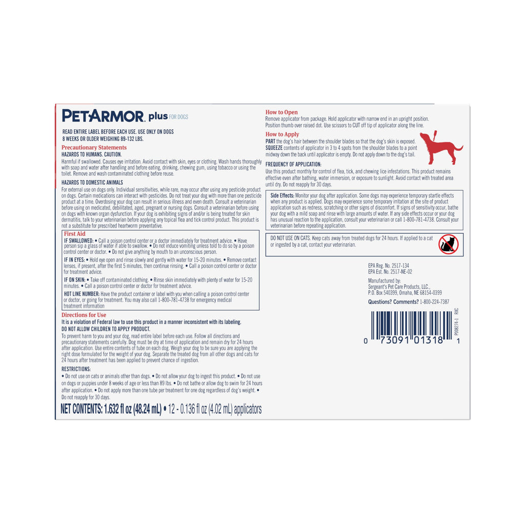 PetArmor Plus Flea and Tick Prevention for Cats, Cat Flea and Tick Treatment, 3 Doses, Waterproof Topical, Fast Acting, Cats Over 1.5 lbs