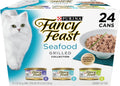 Purina Fancy Feast Grilled Seafood Wet Cat Food, 3 oz Cans, 24-Pack