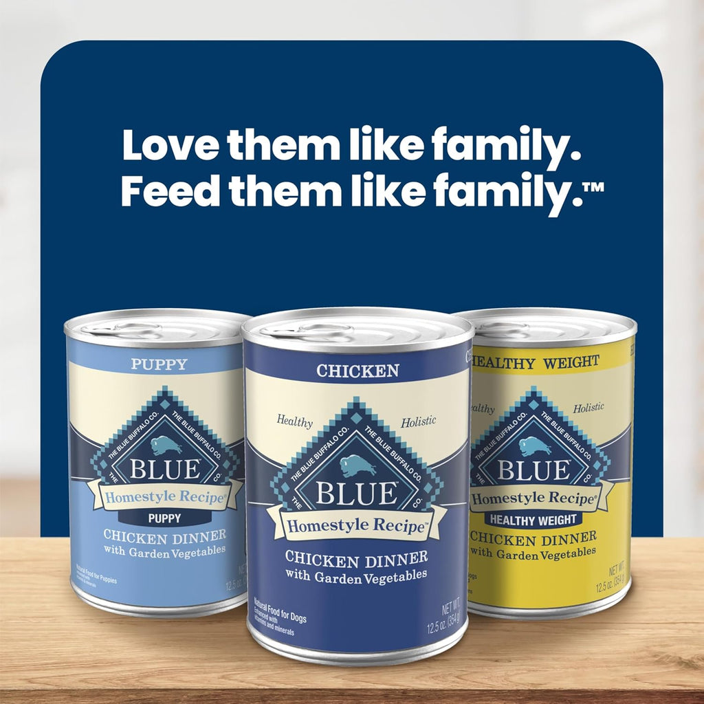 Blue Buffalo Homestyle Recipe Chicken Adult Wet Dog Food, 12.5 oz, 12 ct