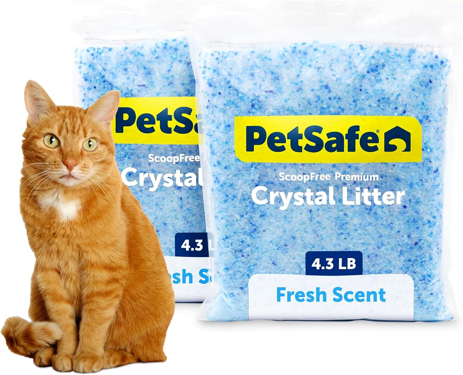 PetSafe ScoopFree Premium Crystal Litter, Lavender Scent, 4.3Lb Bag, 2 Pack
