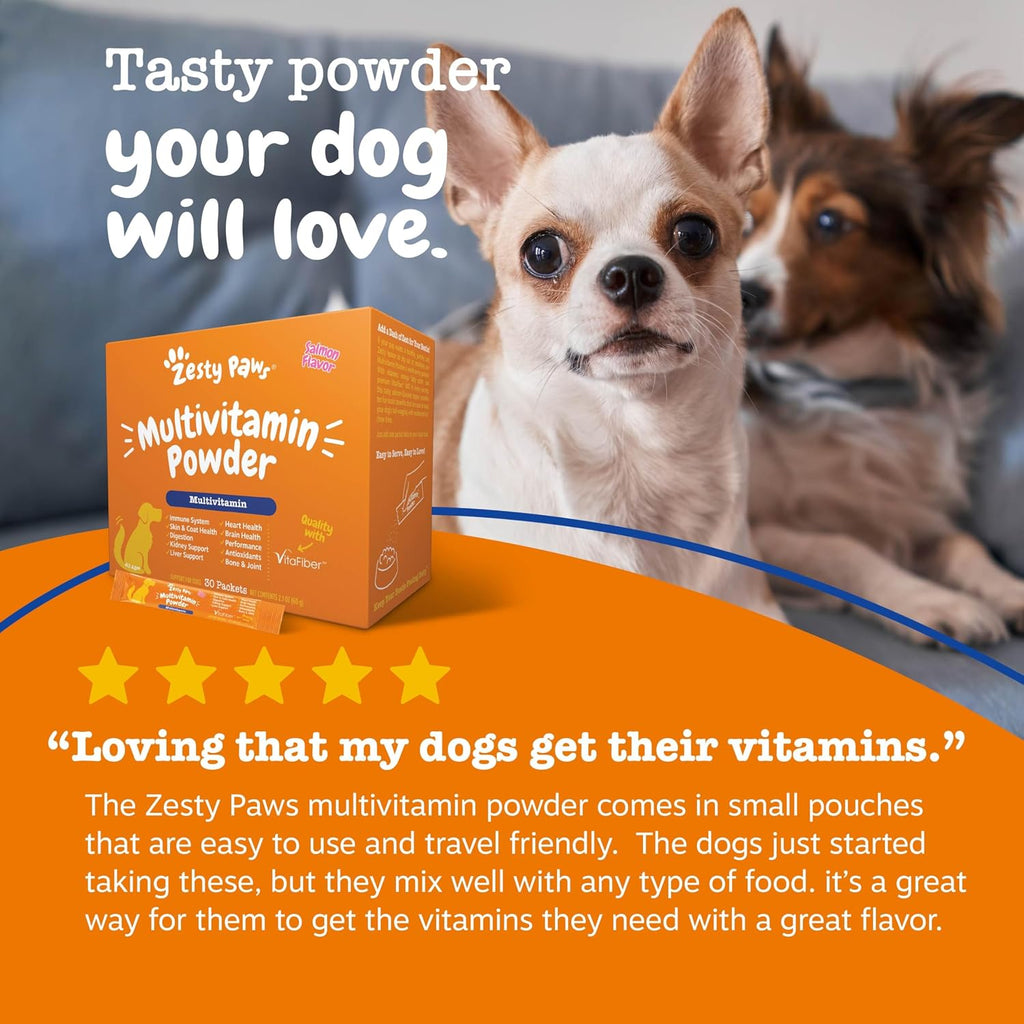 Zesty Paws Dog Vitamins - Dog Multivitamin Chews, Bison, 90 Ct