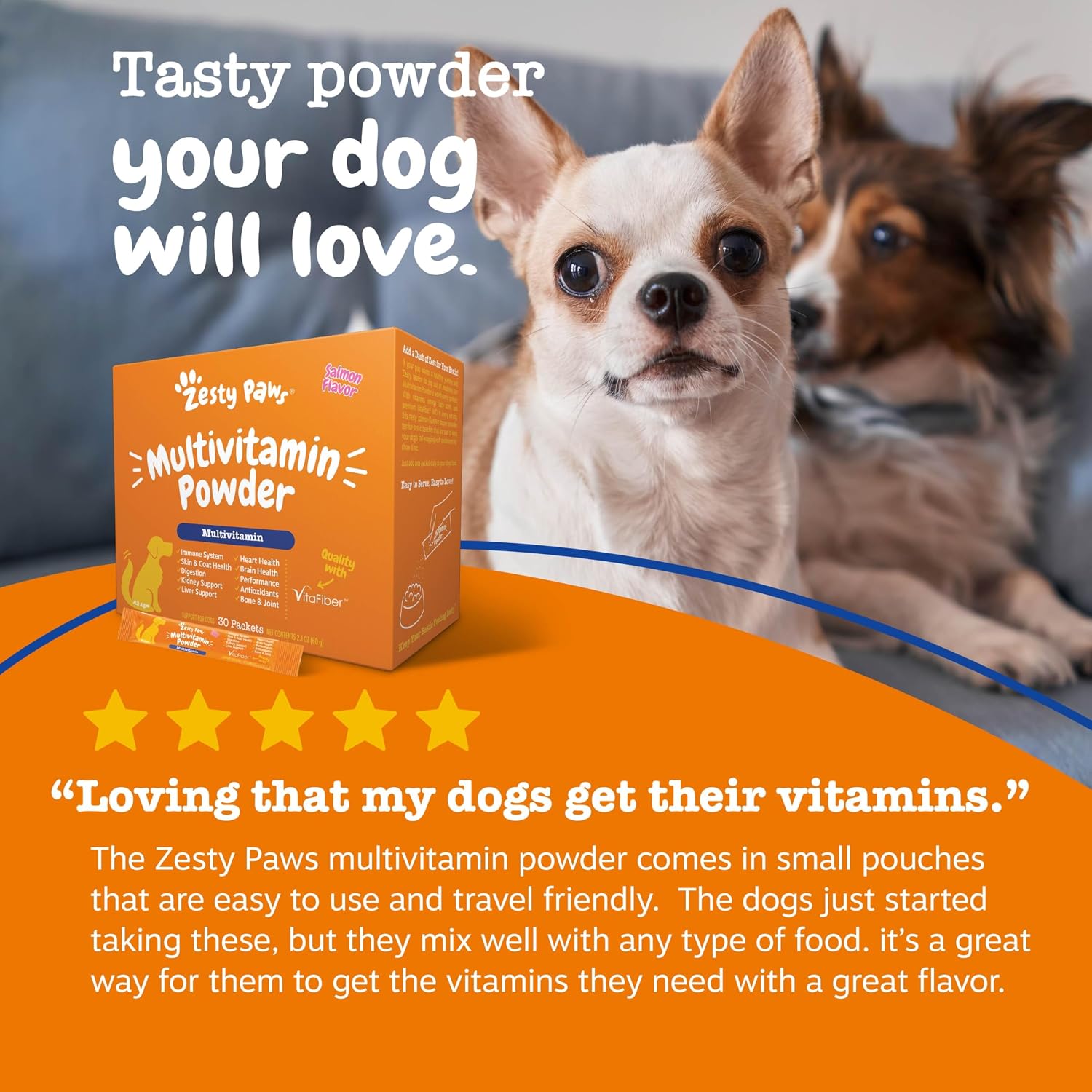 Zesty Paws Dog Vitamins - Dog Multivitamin Chews, Bison, 90 Ct
