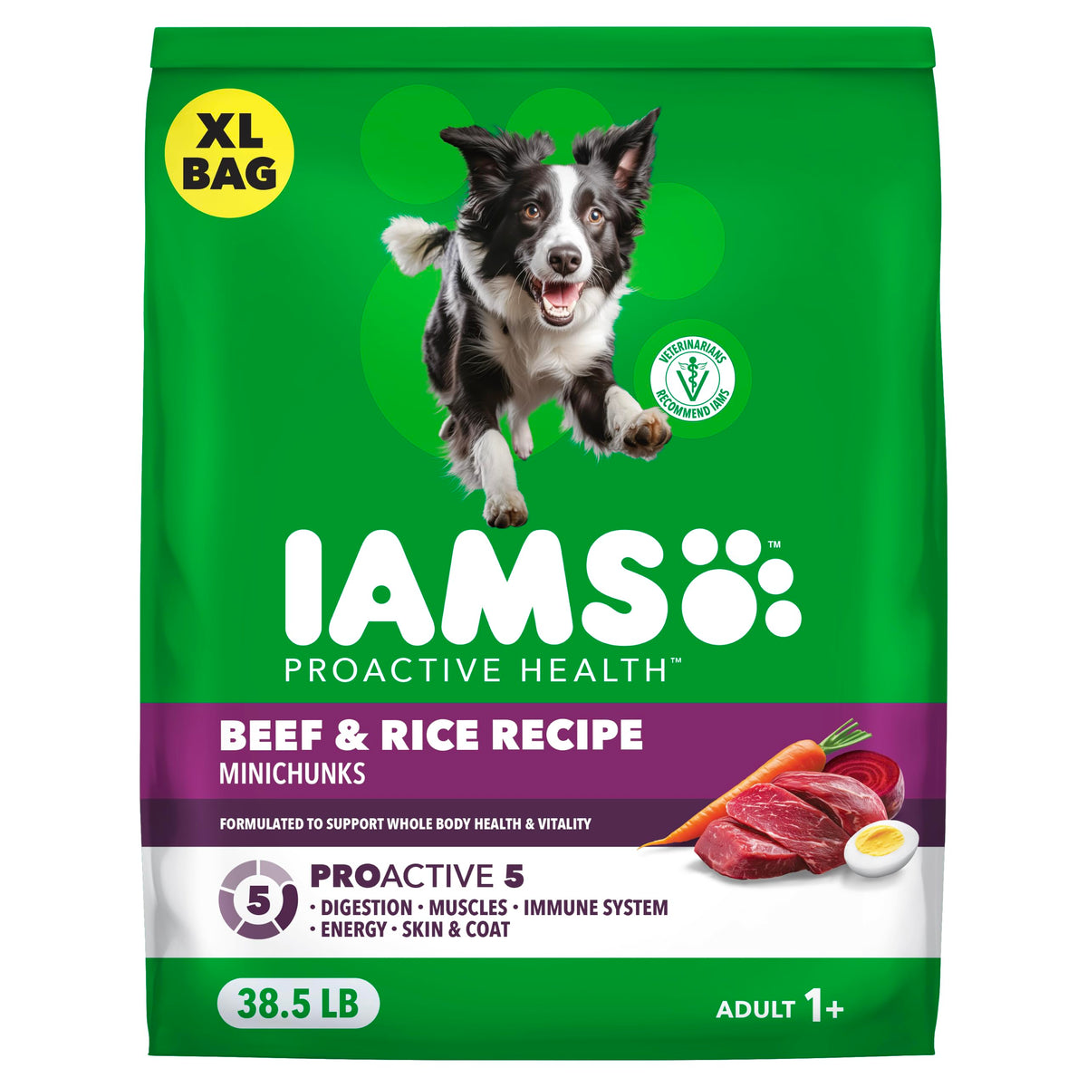 IAMS Proactive Health Adult Minichunks Dry Dog Food, Chicken, 40 lb