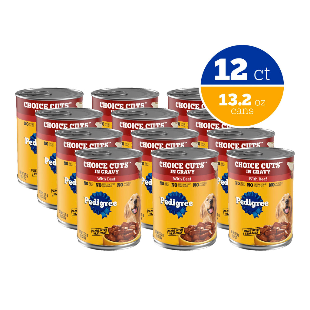 Pedigree Choice Cuts Wet Dog Food, Beef & Country Stew, 13.2 oz, 12 Count