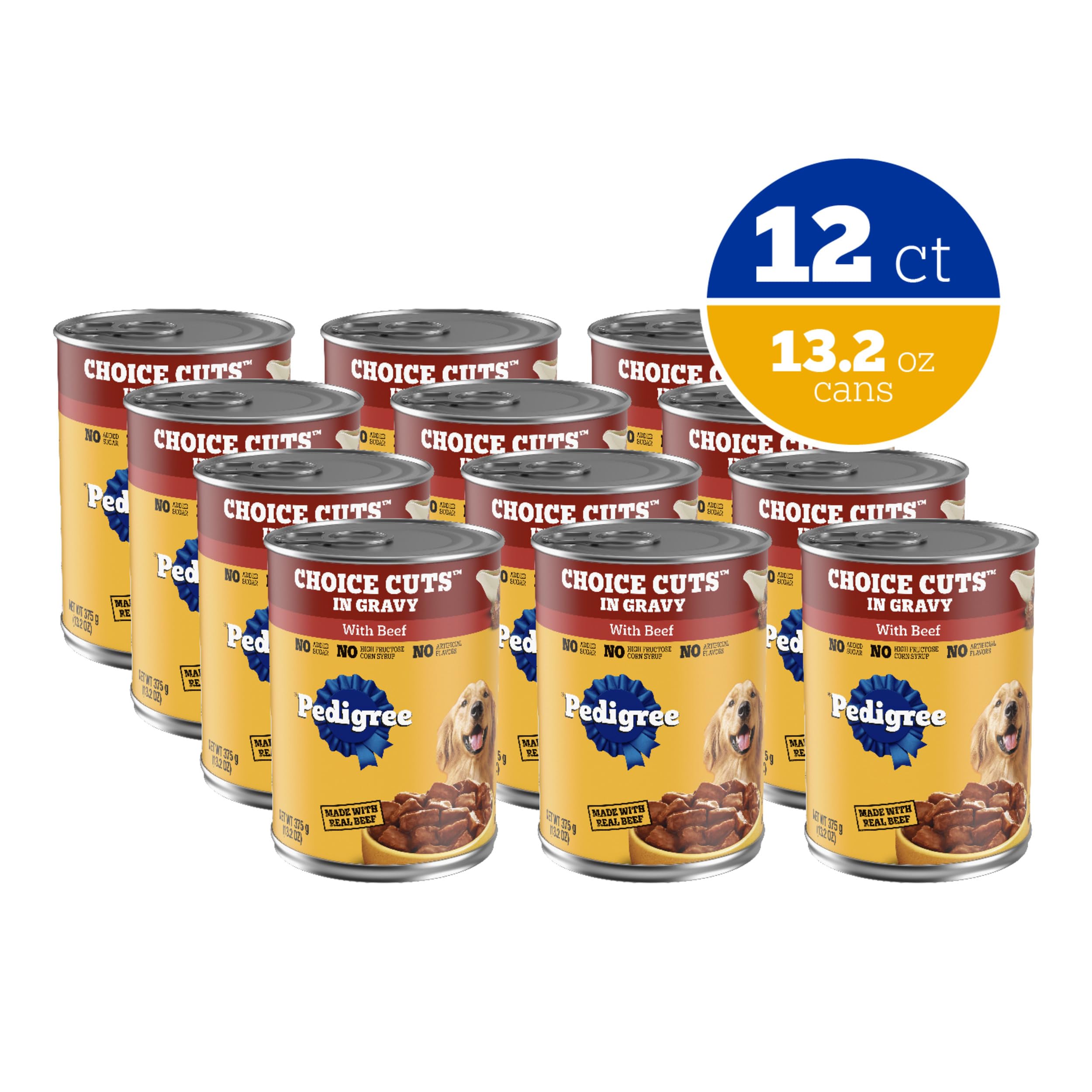 Pedigree Choice Cuts Wet Dog Food, Beef & Country Stew, 13.2 oz, 12 Count