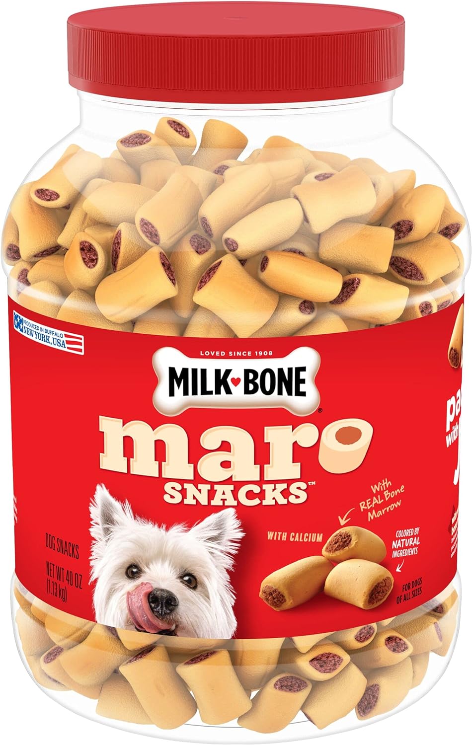 Milk-Bone MaroSnacks Small Dog Treats with Real Bone Marrow, 40 Oz.