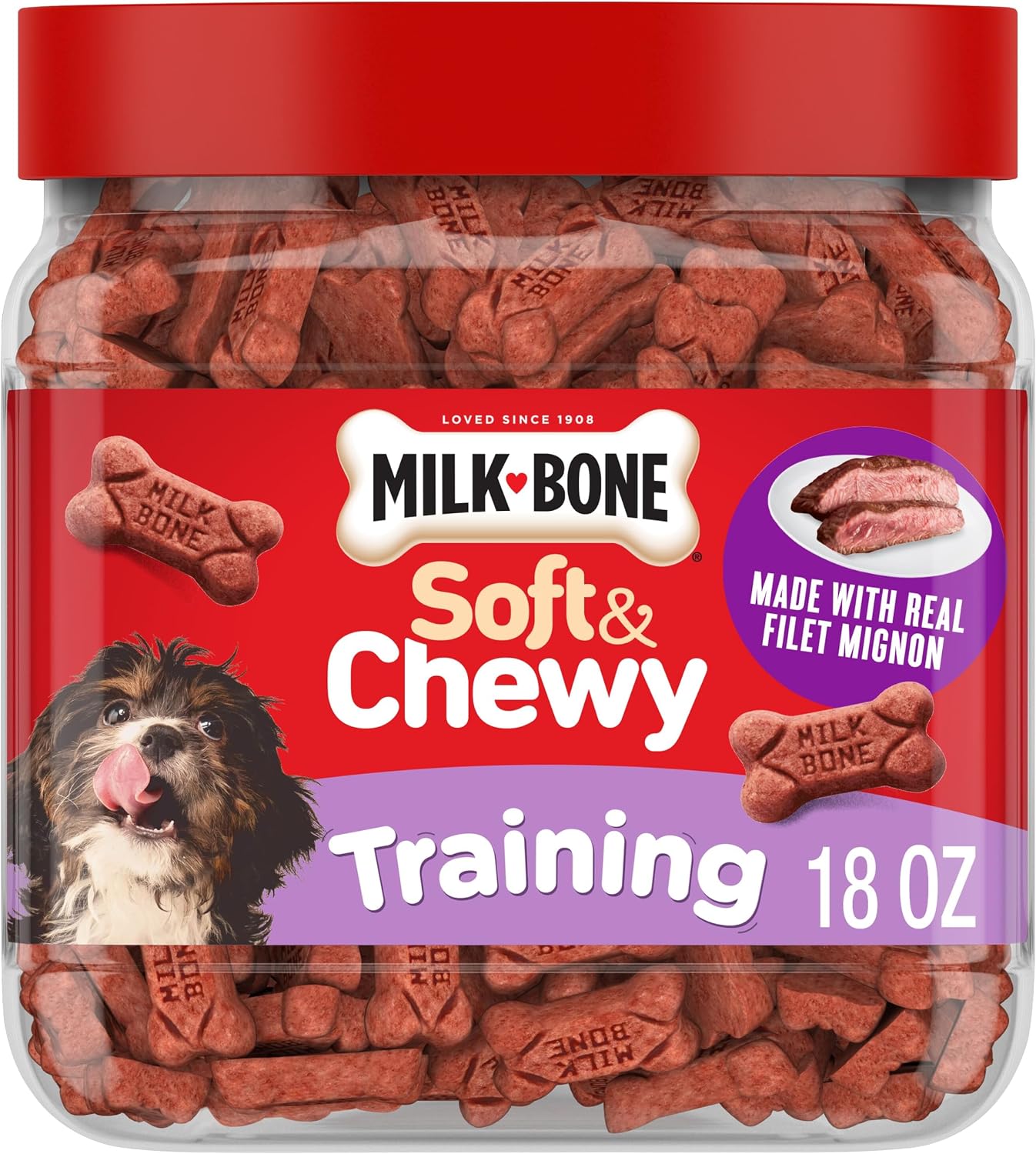 Milk-Bone Soft & Chewy Dog Treats, 25 Oz. Canister