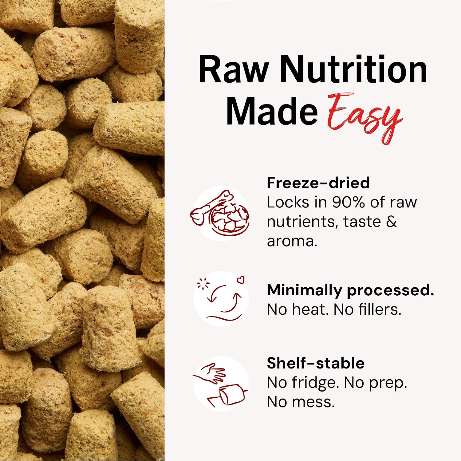 Stella & Chewy's Freeze-Dried Raw Beef Meal Mixers- Dog Food Topper and Mixer - Made with 95% Grass-Fed Beef, Organs & Bone - Perfect for Picky Eaters - Grain-Free - 7 oz