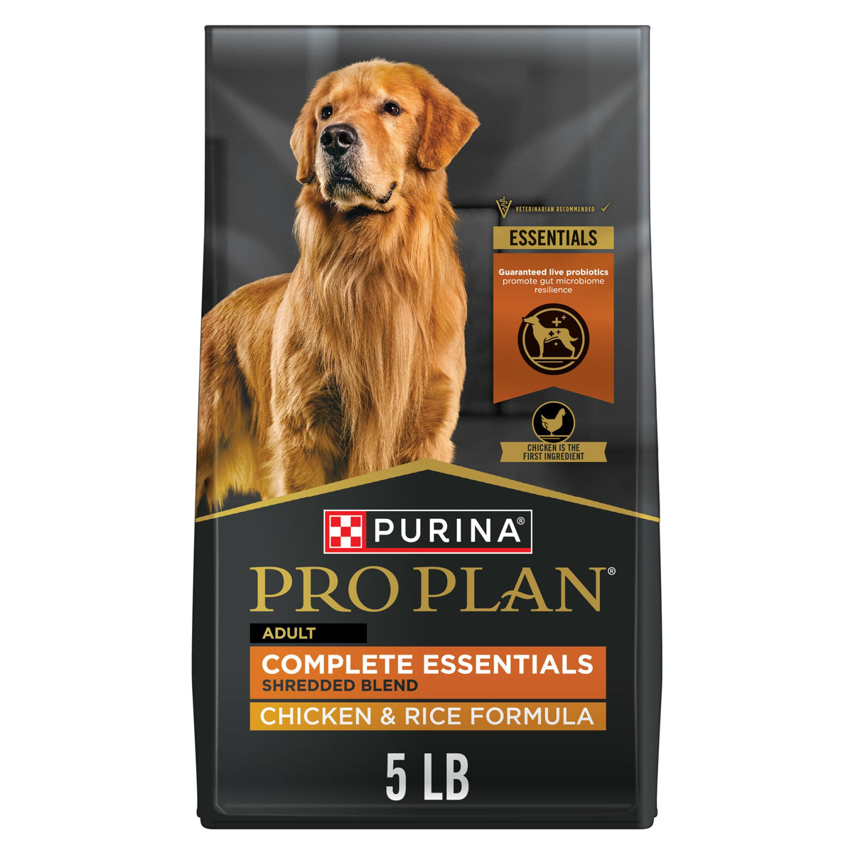 Purina Pro Plan Complete Essentials Chicken & Rice Dry Dog Food, 35 lb Bag