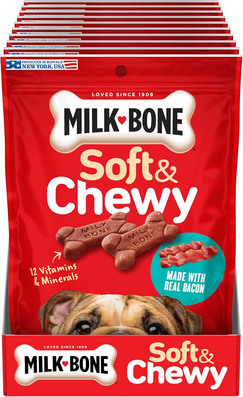 Milk-Bone Soft & Chewy Dog Treats, 25 Oz. Canister