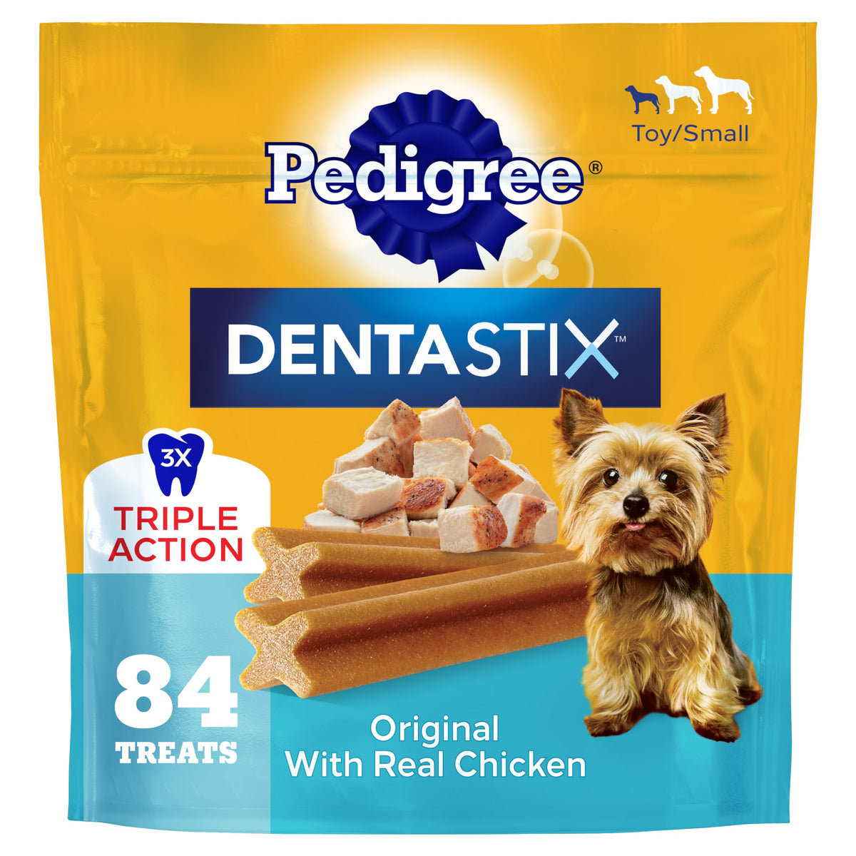 Pedigree Dentastix Small & Toy Breed Dental Dog Treats, Fresh, 102 Count