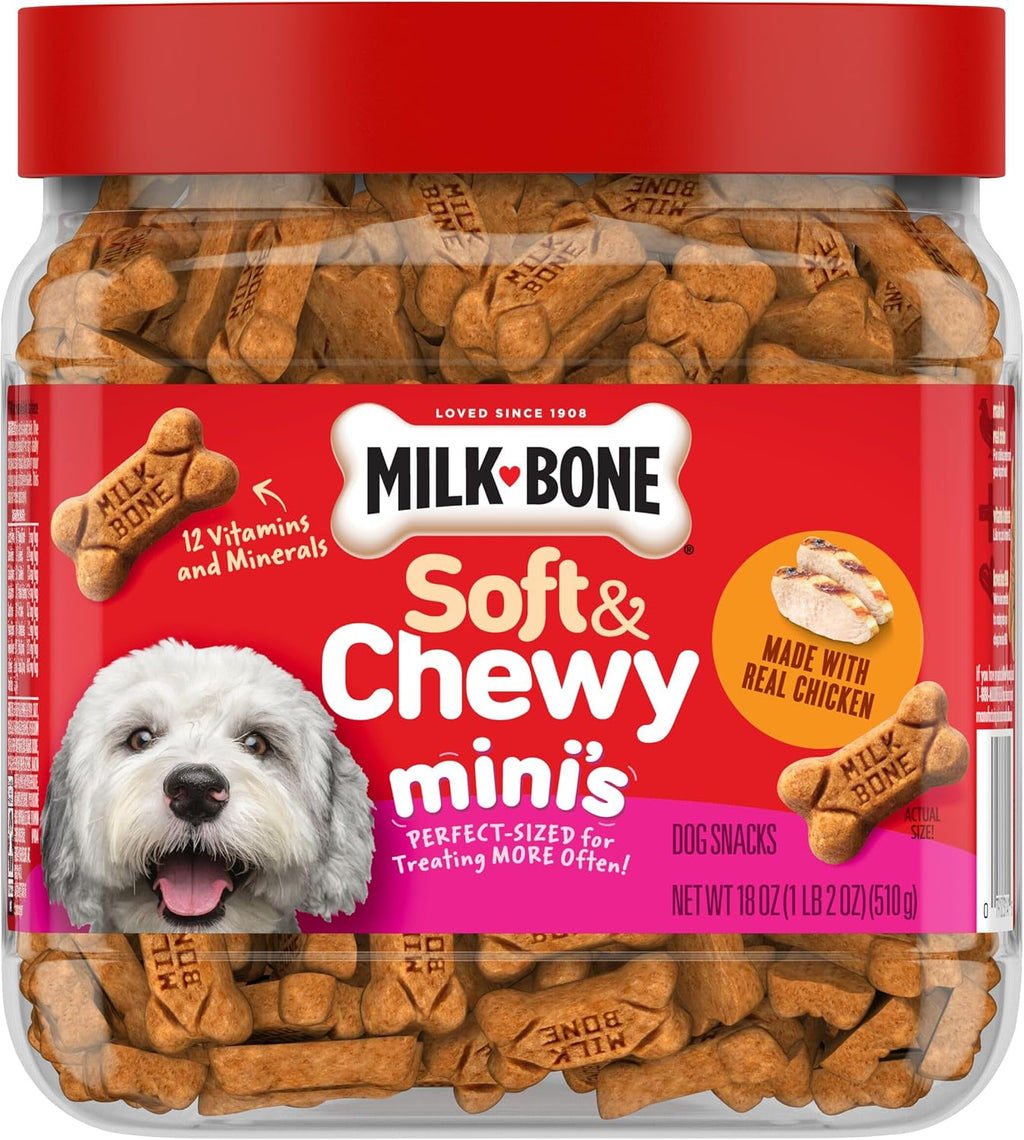 Milk-Bone Soft & Chewy Dog Treats, 25 Oz. Canister