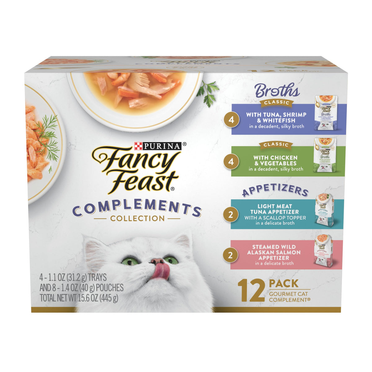 Purina Fancy Feast Wet Cat Food Variety Pack, Medleys Taste of Italy With Garden Greens in Sauce - (Pack of 30) 3 oz. Cans
