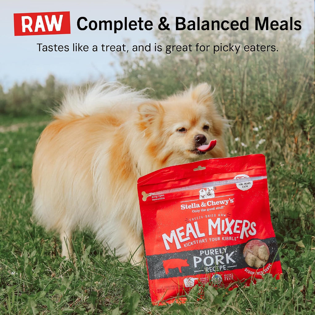 Stella & Chewy's Freeze-Dried Raw Beef Meal Mixers- Dog Food Topper and Mixer - Made with 95% Grass-Fed Beef, Organs & Bone - Perfect for Picky Eaters - Grain-Free - 7 oz