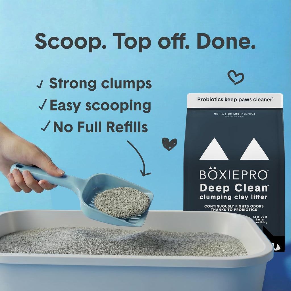 BoxiePro Bot Probiotic Cat Litter Automatic Box 40+ Day Odor Control 16 lb