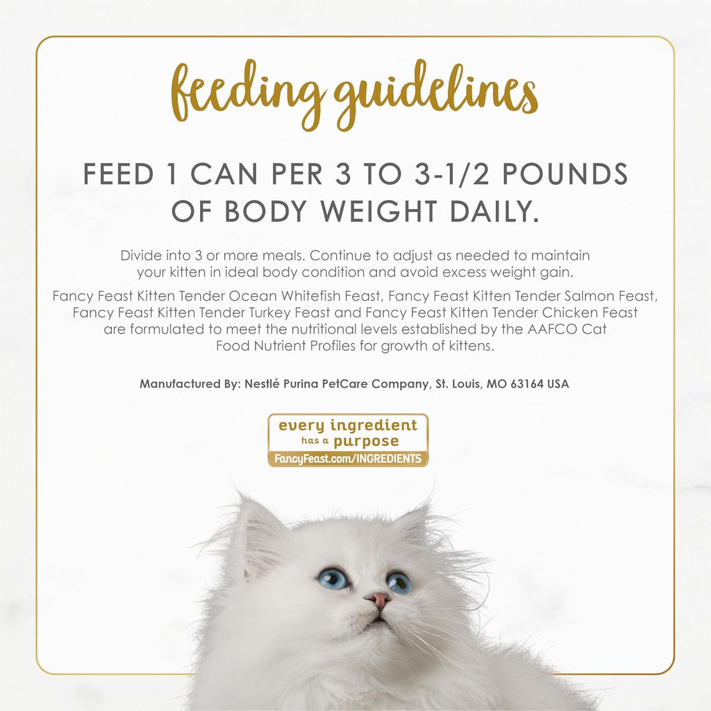 Purina Fancy Feast Wet Kitten Food Variety Pack, 3 oz cans, 24-Pack