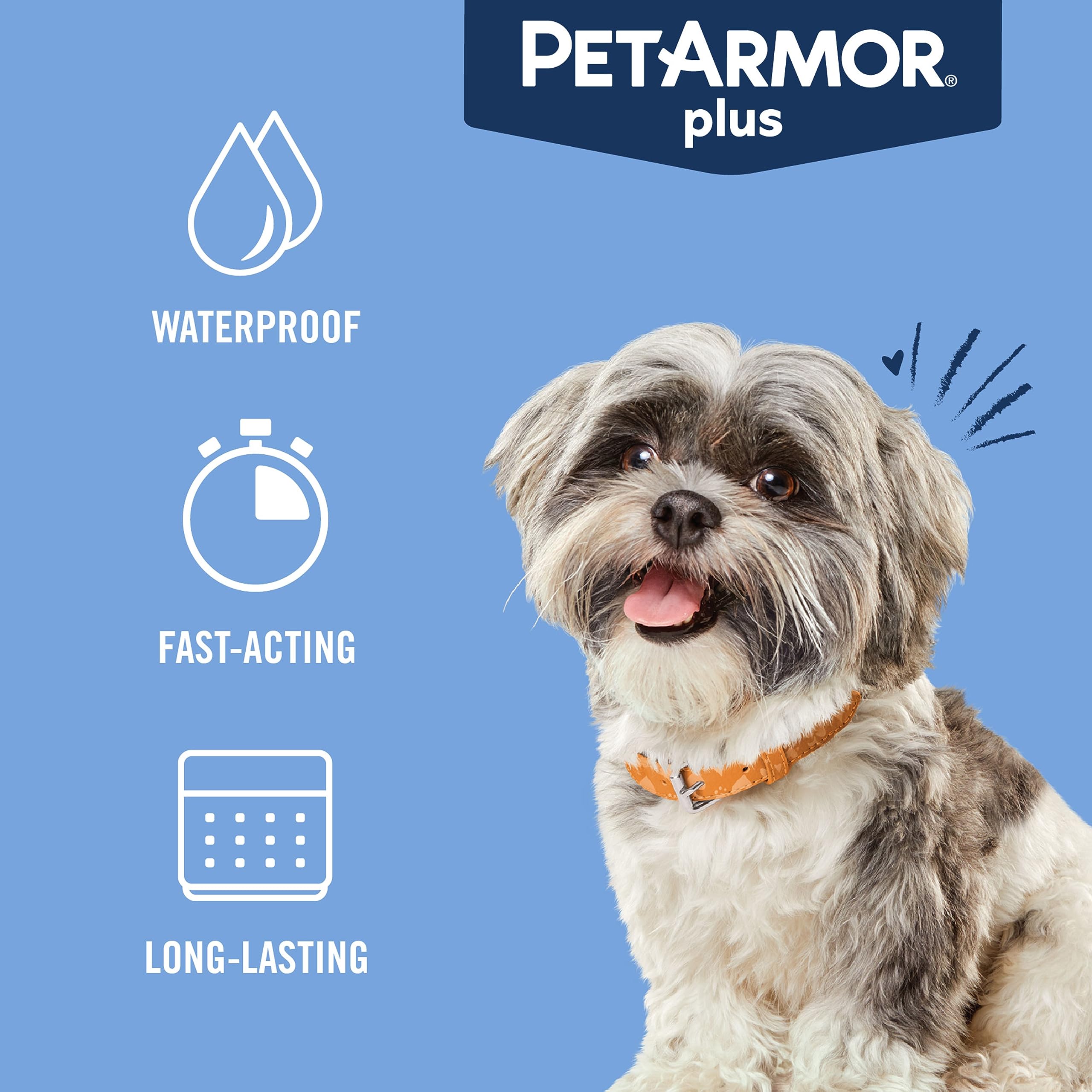 PetArmor Plus Flea and Tick Prevention for Cats, Cat Flea and Tick Treatment, 3 Doses, Waterproof Topical, Fast Acting, Cats Over 1.5 lbs