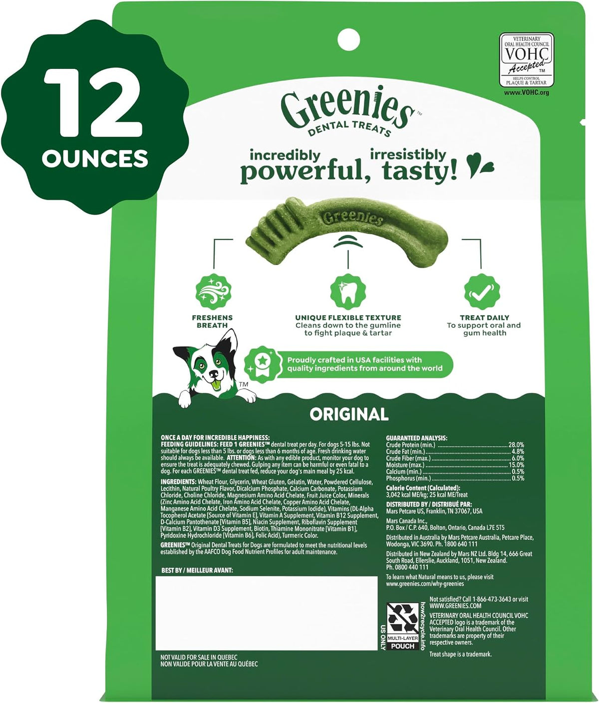 Greenies Teenie Original Natural Dental Dog Treats, Chicken, 130 Count