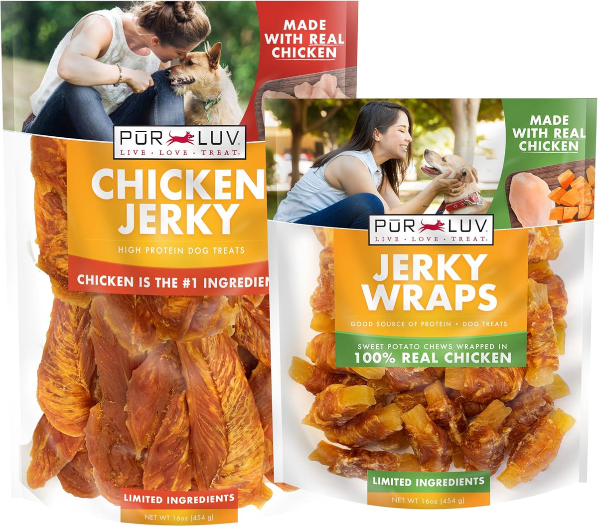 Pur Luv Dog Treats, K9 Kabobs Made with Real Chicken, Duck, and Sweet Potato, 12 Ounces, Dog Snacks, Healthy, Easily Digestible, Long-Lasting, High Protein Treat, Satisfies Urge to Chew
