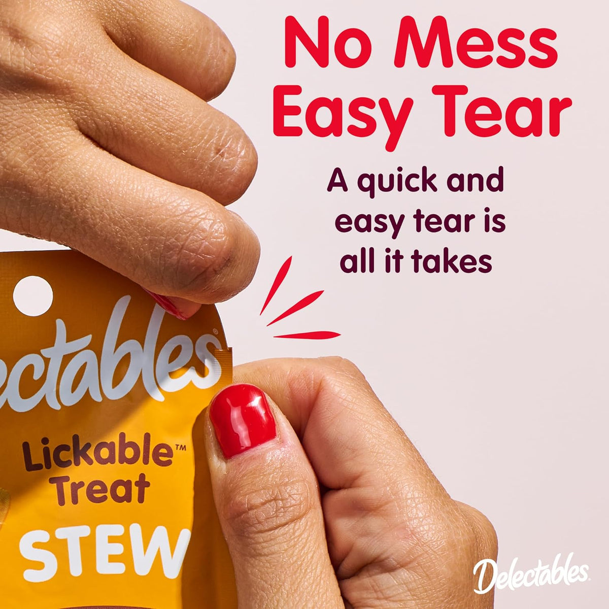 Delectables Lickable Treat Stew Wet Cat Treat Variety Pack, Food Topper, Hydrating, Grain-Free, No Fillers, No By-Products, No Added Preservatives, 1.4oz Pouch, 12ct