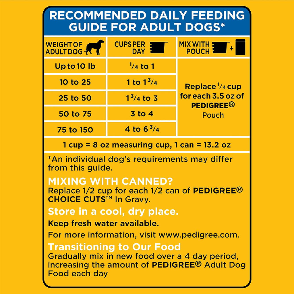 Pedigree Complete Nutrition Dry Dog Food, Chicken & Vegetable, 3.5 lb