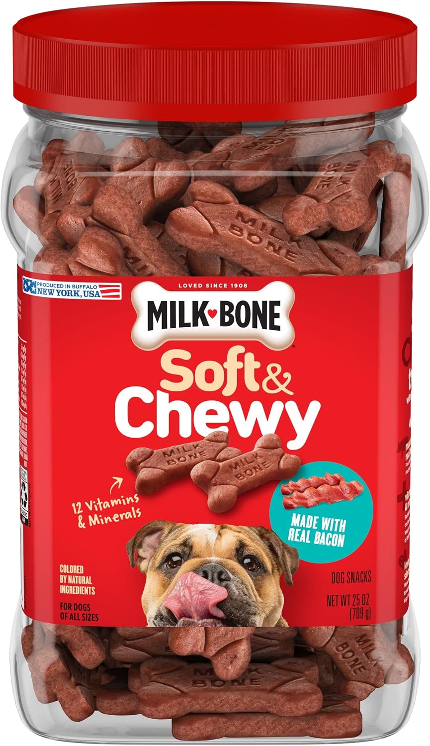 Milk-Bone Soft & Chewy Dog Treats, 25 Oz. Canister