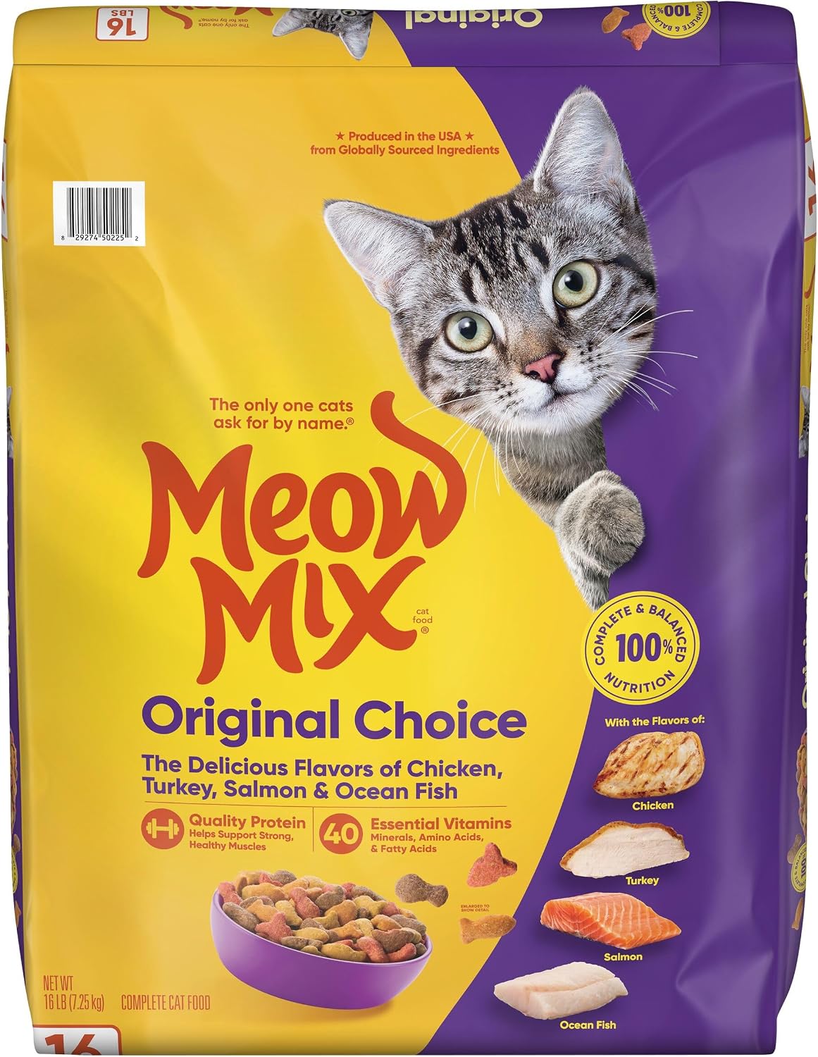 Meow Mix Original Choice Dry Cat Food, 6.3 Pound Bag